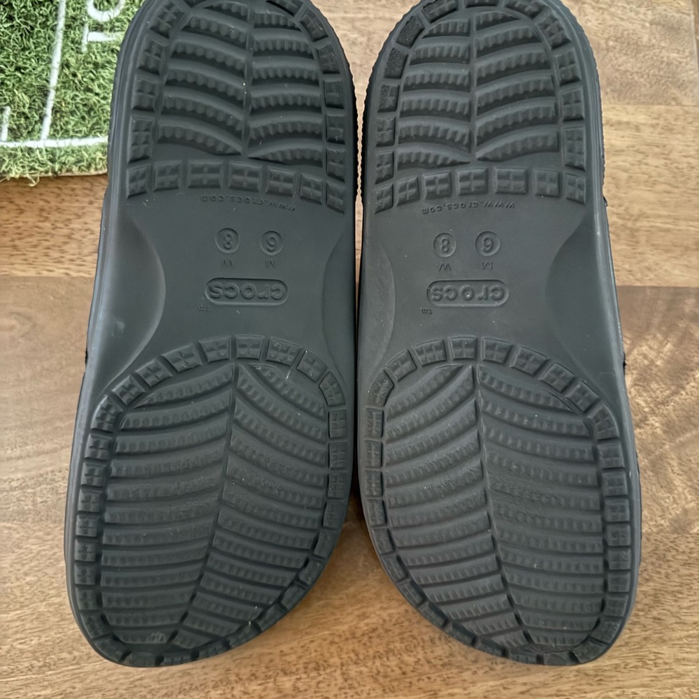 CROCS Black and Silver Sandals - Picture 2 of 2